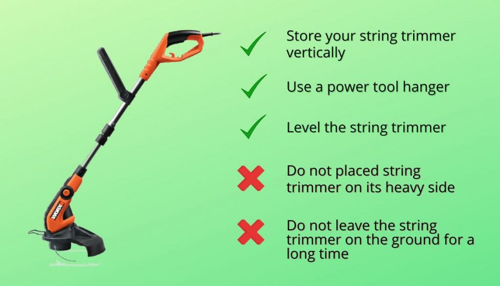 Hanging a String Trimmer Vertically