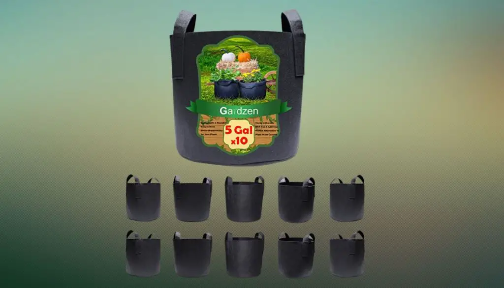 Gardzen 10-Pack 5 Gallon Grow Bags
