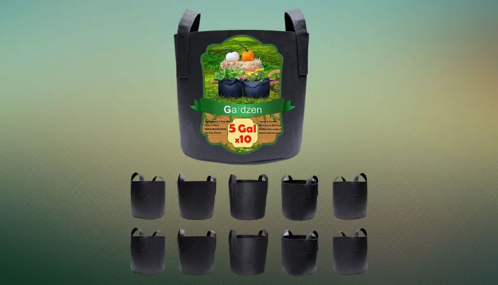 Best Grow Bags for Carrots Gardzen Lightweight Reusable Grow Bags, 10-Pack