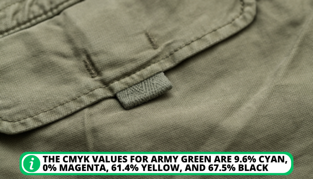 The CMYK Values for Army Green Color