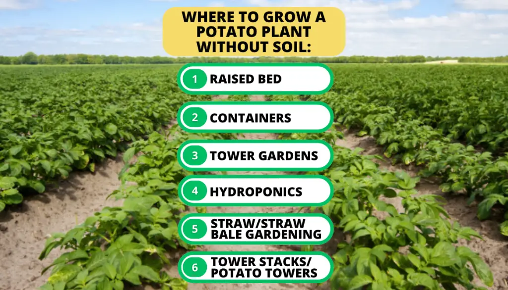 Where To Grow Potato Plant Aside Soil To Achieve Proper Development