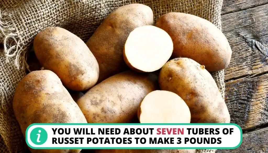 How Many Potatoes in 3 Pounds Russet Potatoes